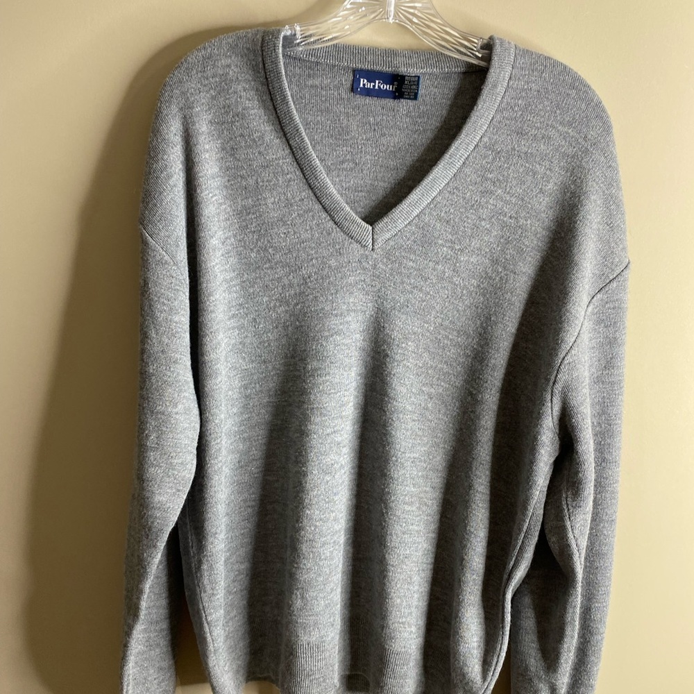 Men’s Vintage Par Four gray sweater XL